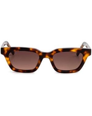 Kaleos Eyehunters Wainscott Rectangle-Frame Sunglasses - Brown