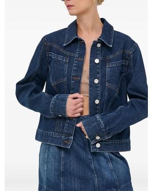 Trussardi Button-Up Denim Jacket - Blue