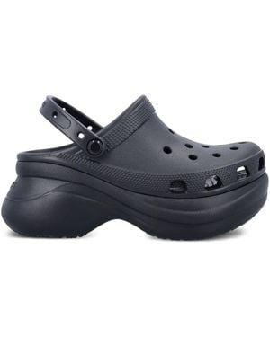 Crocs™ Schwarze Plateau Clog Schuhe - Blau