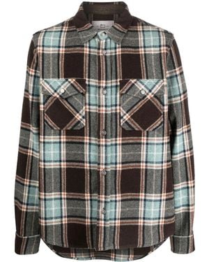 Woolrich Kariertes Alaskan Melton Hemd - Schwarz