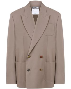 Moschino Double Breasted Blazer - Brown