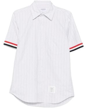 Thom Browne Striped Short-Sleeve Shirt - White
