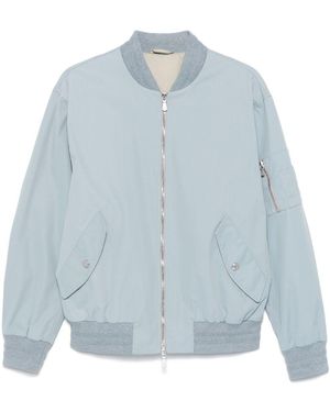 Eleventy Twill Bomber Jacket - Blue