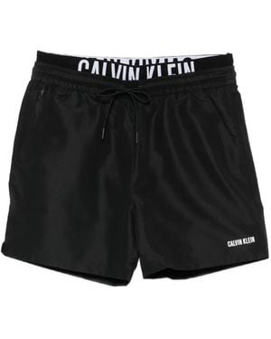 Calvin Klein Logo Swim Shorts - Black