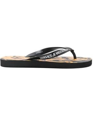 Versace Jeans Couture Logo-Detail Flip-Flops - White