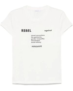 Patrizia Pepe テキスト Tシャツ - ホワイト