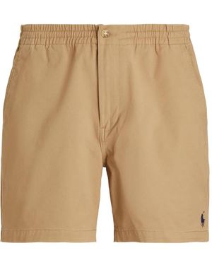 Polo Ralph Lauren Logo-Embroidered Shorts - Natural