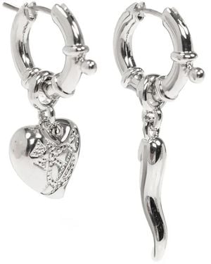 Vivienne Westwood Della Mismatched Hoop Earrings - White
