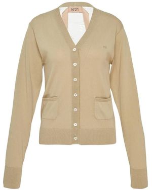 N°21 V-Neck Cardigan - Natural