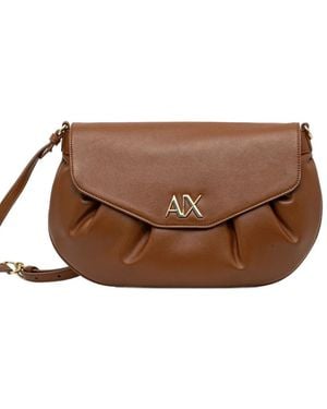 ARMANI EXCHANGE Sac À Bandoulière À Fronces - Brown