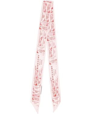 Givenchy Logo-Stamp Silk Scarf - Pink