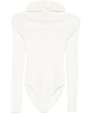Maje Body Met Lange Mouwen En Capuchon - Wit