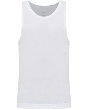 Nike N.A.C. Dri-Fit Geribbelde Tanktop - Wit