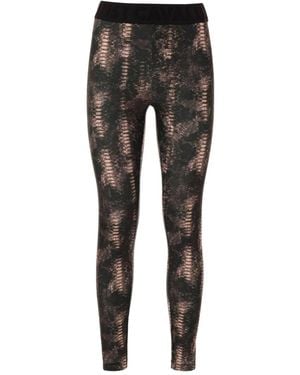 Just Cavalli スネークプリント レギンス - ブラック