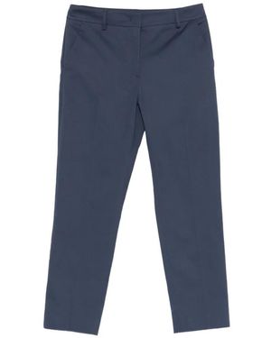 Weekend by Maxmara Cropped Cigarette Trousers - Blue