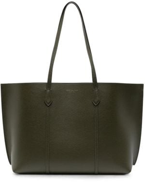 Tory Burch Perry Grained-Leather Tote Bag - Green