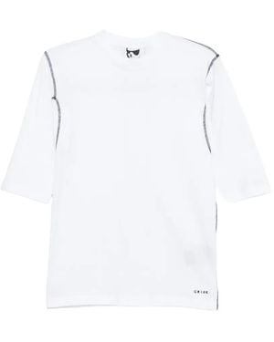 GR10K T-Shirt À Coutures Contrastantes - White