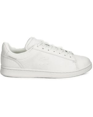 Lacoste Carnaby Shield Logo-Debossed Sneakers - Weiß