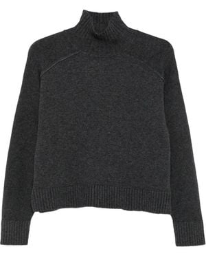 Antonelli Tirolo High-Neck Raglan-Sleeve Jumper - Black
