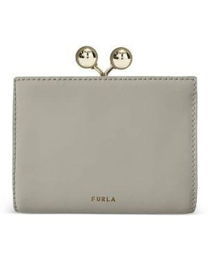 Furla Dots Kiss-Lock Coin Case - Gray