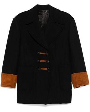 Rabanne Double-Breasted Coat - Black