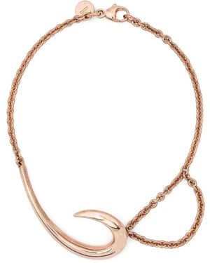 Shaun Leane Pulsera Hook en oro rosa vermeil - Blanco