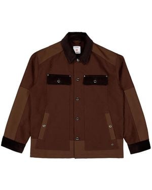 CASABLANCA Logo-Jacquard Long-Sleeve Jacket - Brown