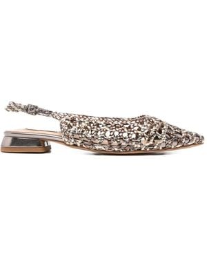 Keys Slingback-Strap Sandals - White