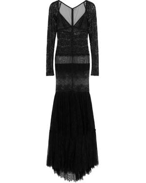Blumarine Oberteil Mit Spitzeneinsätzen - Schwarz