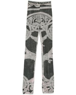 OTTOLINGER Tree Of Life Print Pants - Grey