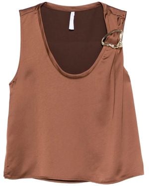 Imperial Top Smanicato Con Fibbia - Marrone