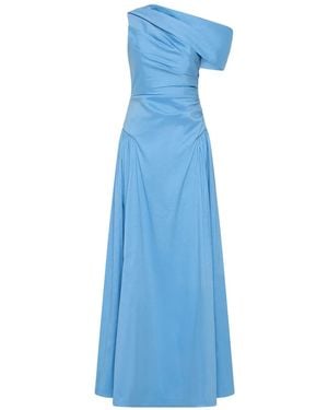 Rachel Gilbert Asymmetrisches Abendkleid - Blau