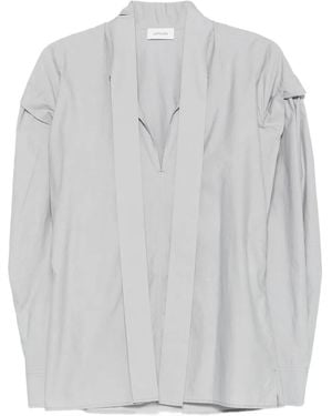 Lemaire Ascot パフスリーブ トップ - グレー