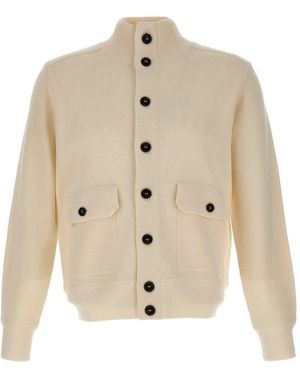 Kangra Cárdigan Con Cuello Alto - Neutro
