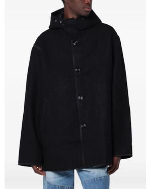 Our Legacy Liner Hooded Wool Jacket - Blue