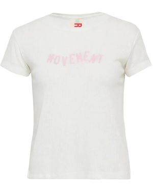 Rally Movement Ribbed-Knit Slim-Fit T-Shirt - White