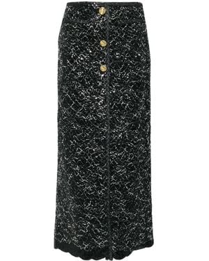 Giambattista Valli Sequin-Embellished Skirt - Black