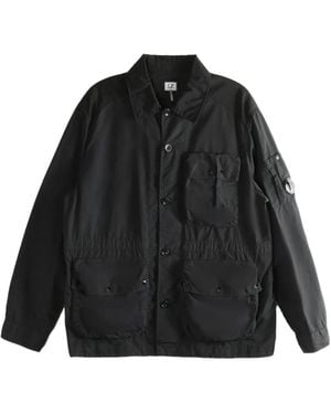 C.P. Company Buttoned Multi-Pocket Jacket - Black