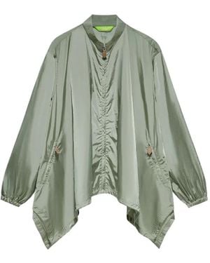 Shanghai Tang Tang Asymmetric Windbreaker Jacket - Green