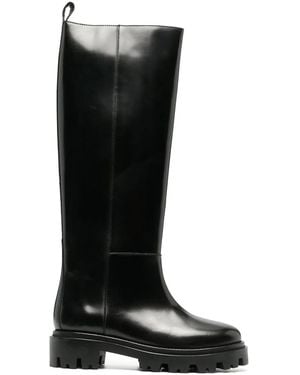 Isabel Marant Cener Knee-High Leather Boots - Black