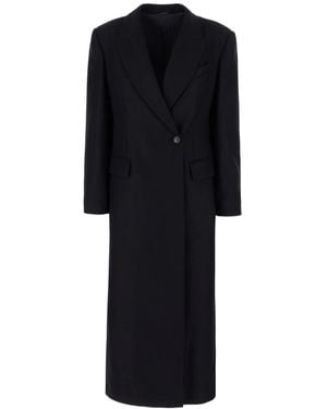Brunello Cucinelli Abrigo Con Doble Botonadura - Negro