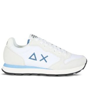 Sun 68 Tom Solid Suede Applique Sneakers - White