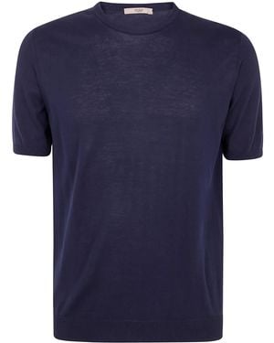 Nuur Gestricktes T-Shirt - Blau