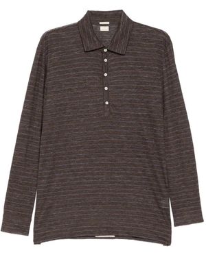 Massimo Alba Striped Polo Shirt - Brown