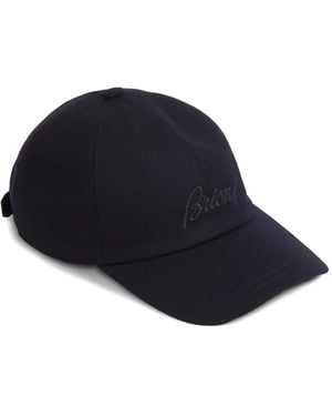 Brioni Embroidered-Logo Baseball Cap - Blue