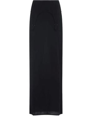 Jean Paul Gaultier Suspender-Detail Maxi Skirt - Black