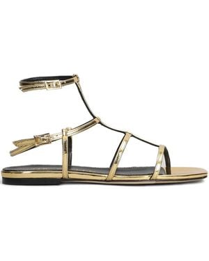 The Seller Leather Flat Sandals - ブラウン