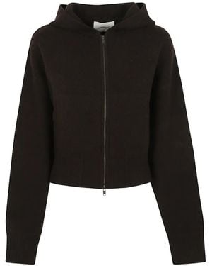 Lisa Yang Zip-Up Hooded Cardigan - Black