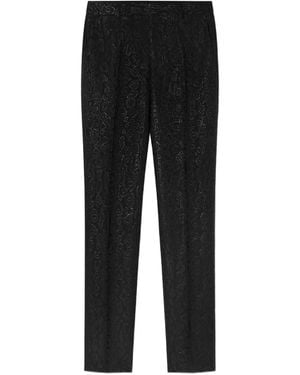 Versace Leopard-Pattern Trousers - Black