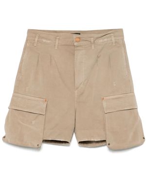 Cultura ロゴパッチ ショートパンツ - ナチュラル